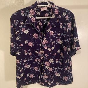 TanJay Purple Floral Blouse